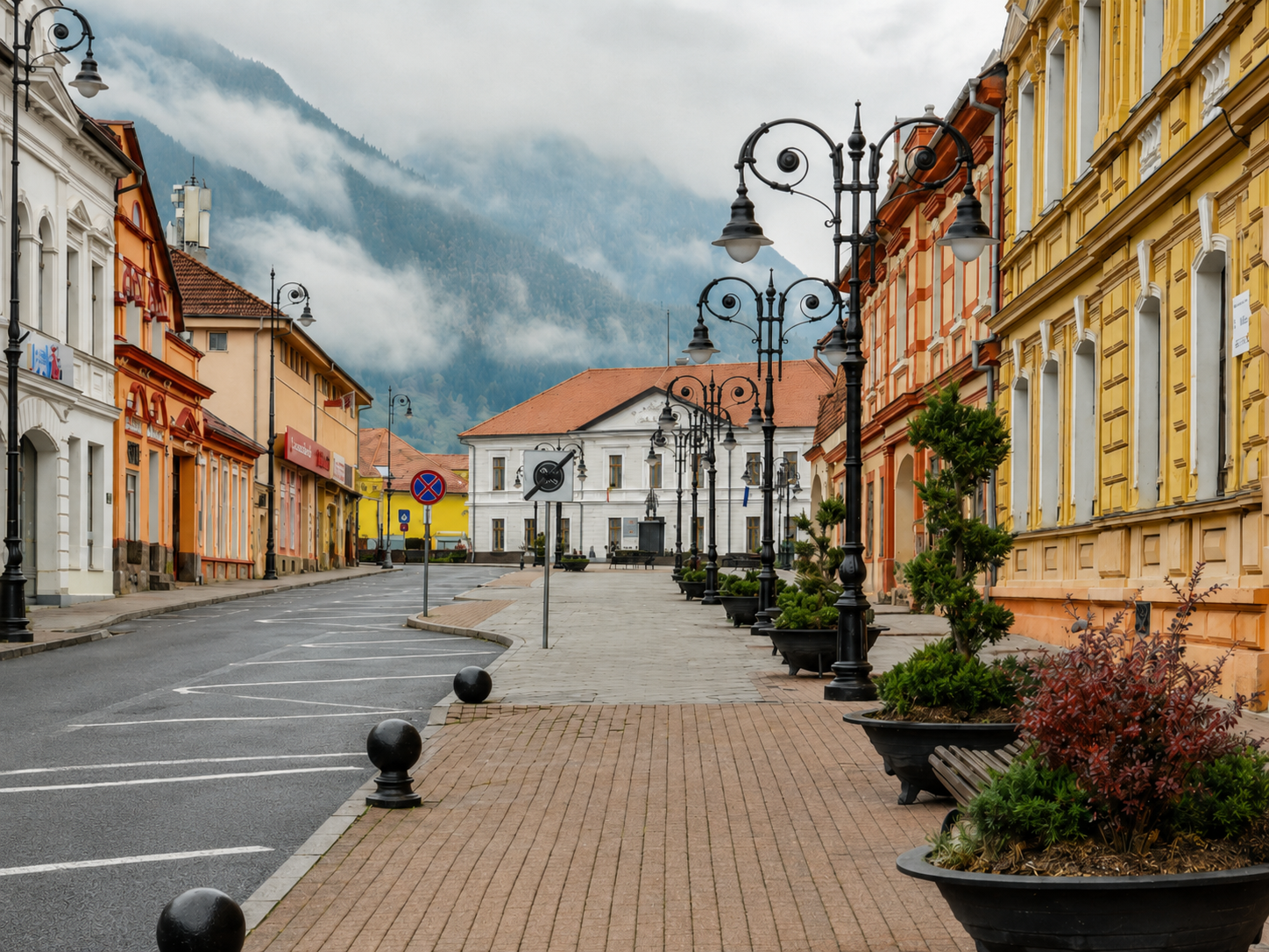 Centrul orașului Zărnești